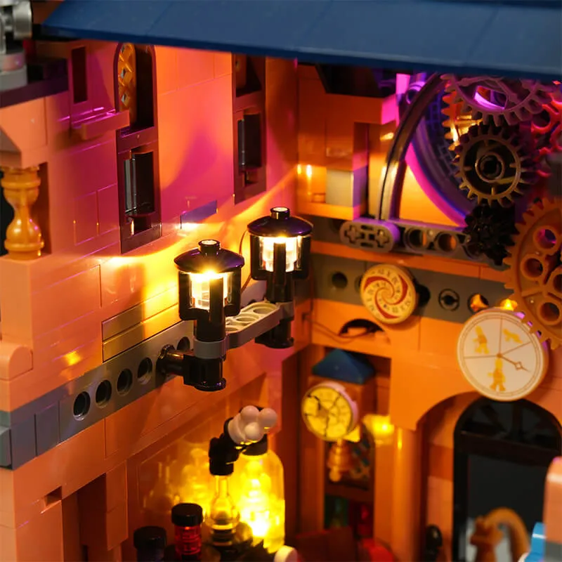 Lumbricks Steampunk Memory Magic Shop features