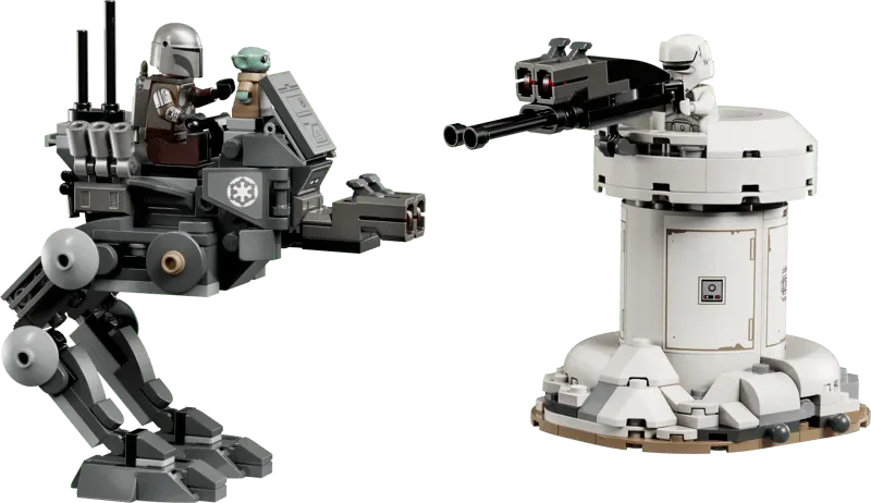 Lego AT-RT and gun turret builds.