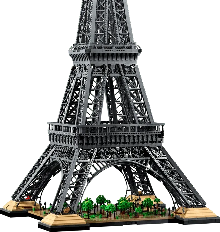 Base detail of LEGO Eiffel Tower.