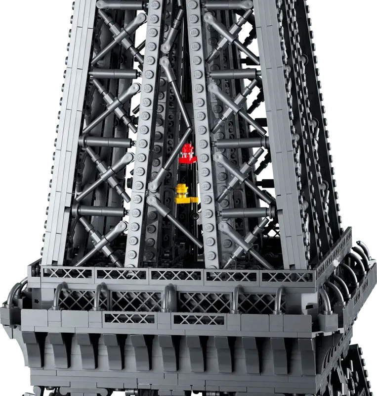 Interior detail of LEGO Eiffel Tower.