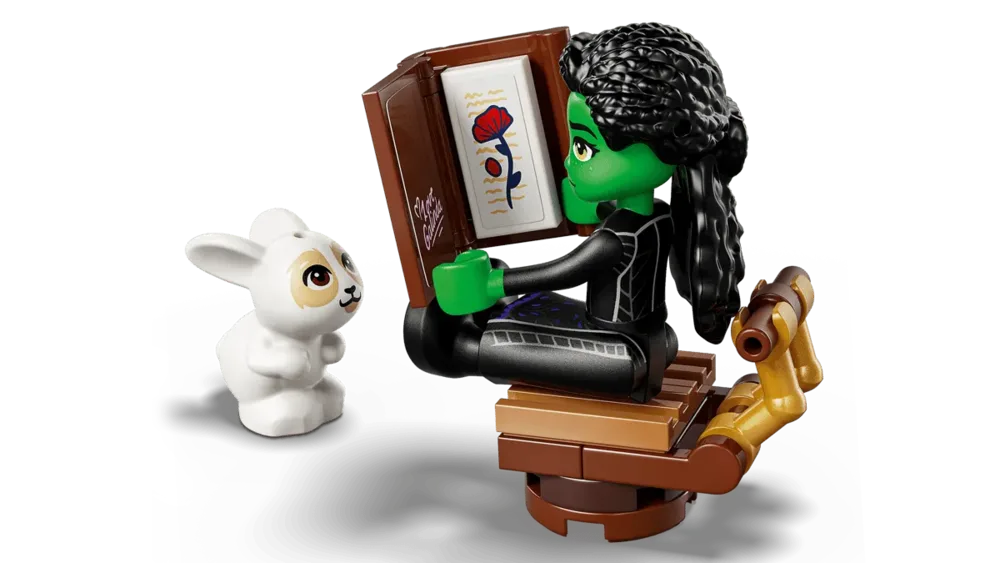 Elphaba reading a spellbook.