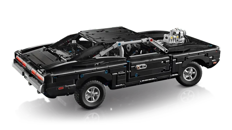 Rear angled view LEGO Dodge Charger R/T