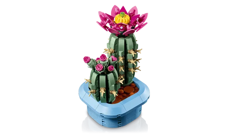 Assembled LEGO Flowering Cactus.