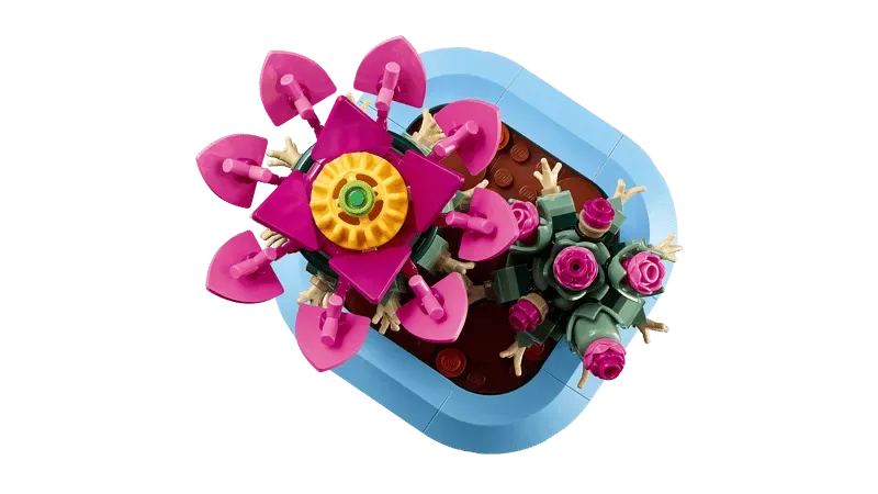 Top view of LEGO Flowering Cactus.