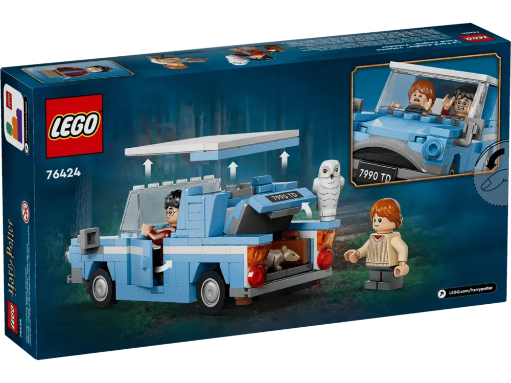 LEGO Flying Ford Anglia box back.