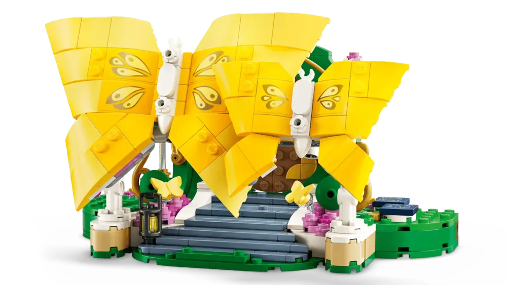 Butterfly wing and stairs detail.