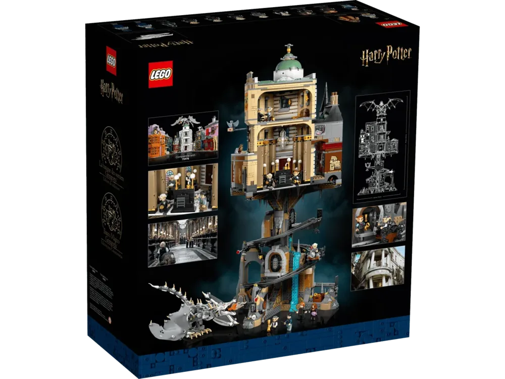 LEGO Harry Potter Gringotts Wizarding Bank box back.