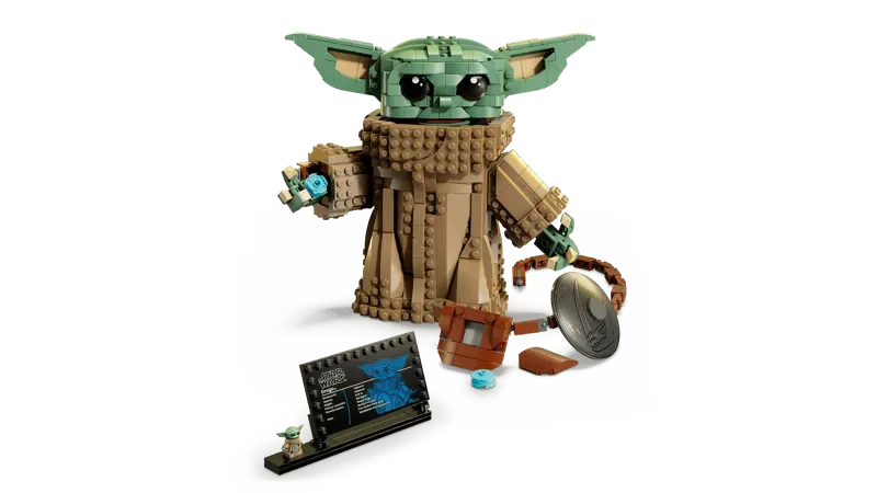 Full LEGO Grogu 75446 set on white.