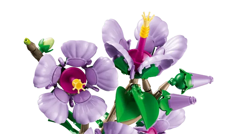 Lego Hibiscus flower close-up.