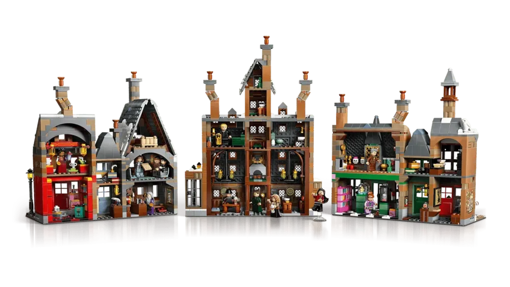 Hogsmeade Village modules, interiors visible.
