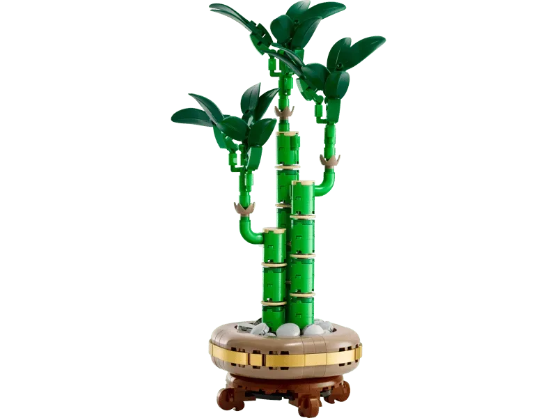 Assembled LEGO Lucky Bamboo model.