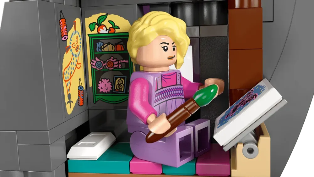 Luna Lovegood painting in her room.