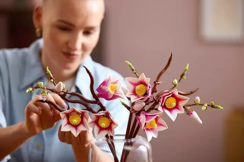 Arranging Magnolia Branches.