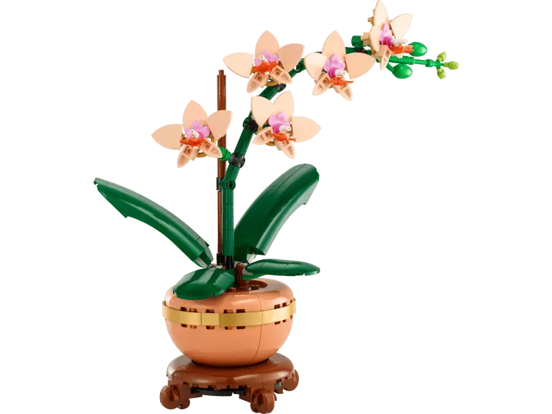 Assembled LEGO Mini Orchid.