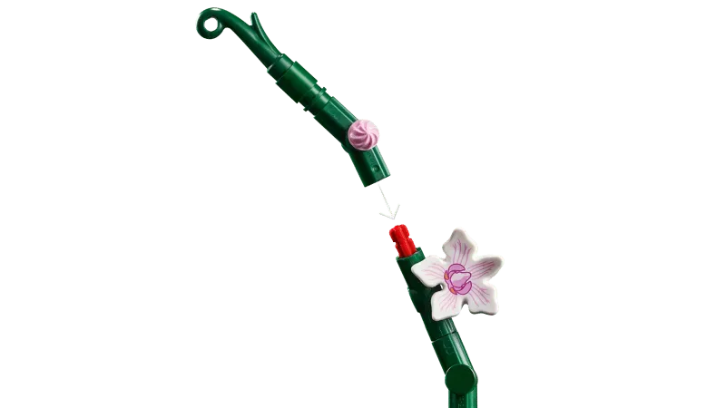LEGO Orchid bud and connection point.