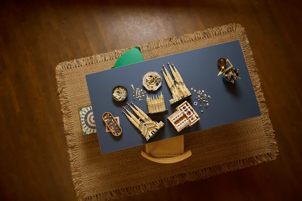 LEGO Sagrada Familia build in progress