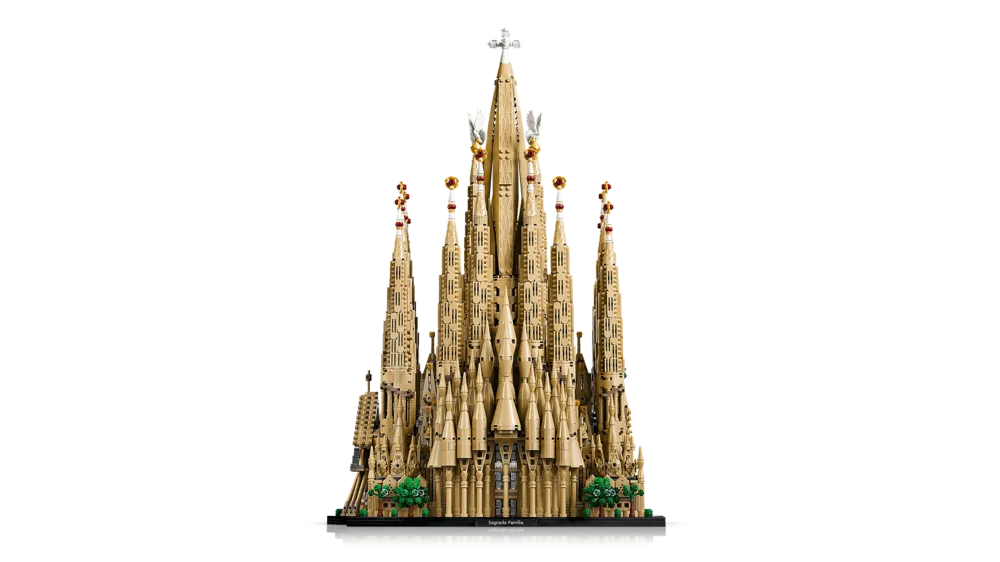 Frontal view of completed model