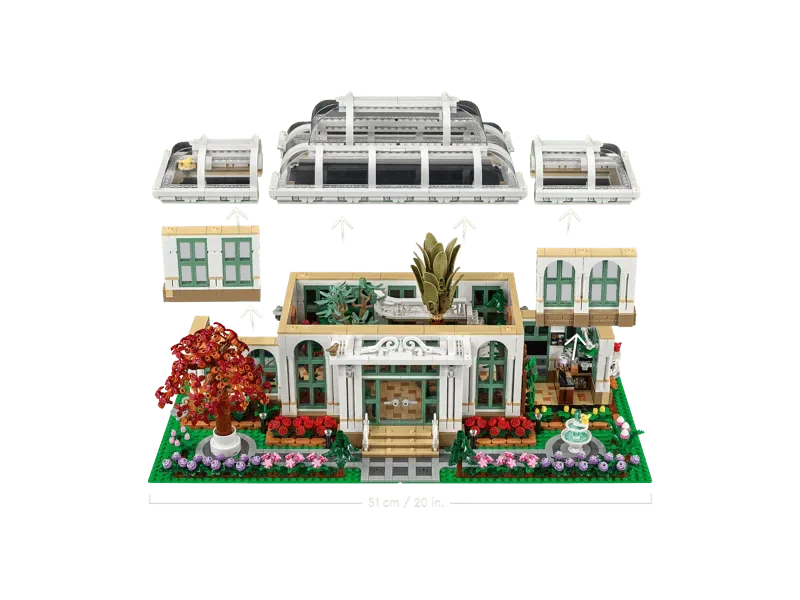 Exploded view of Botanical Garden showing modularity