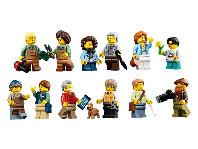 All minifigures and dog from Botanical Garden
