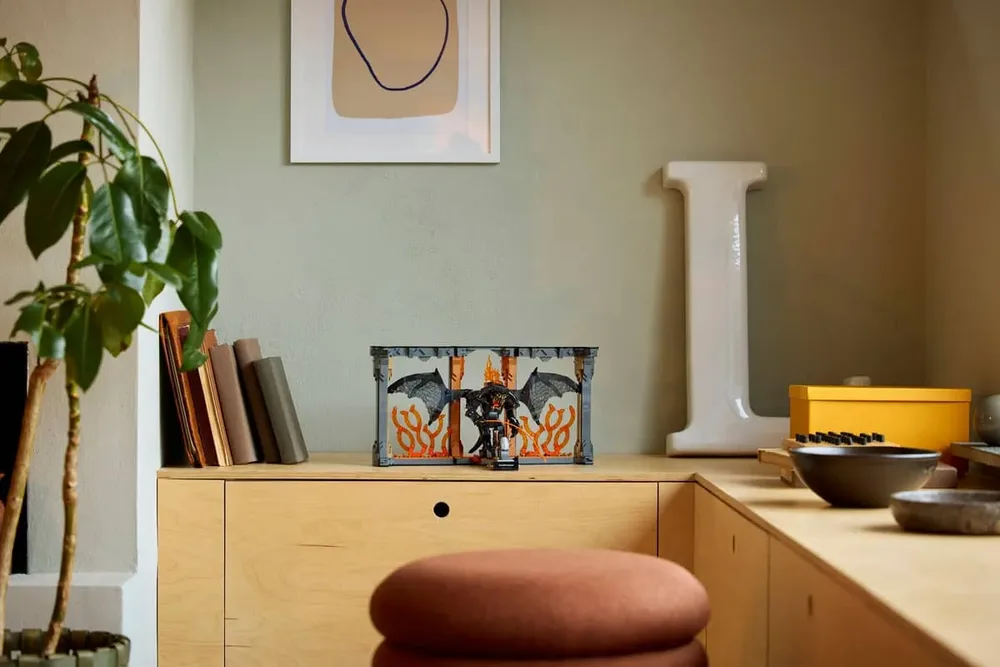 Balrog Book Nook on white table.