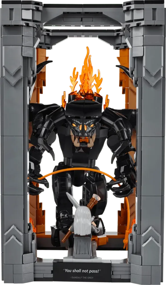 Vertical Balrog Book Nook, Gandalf ready.