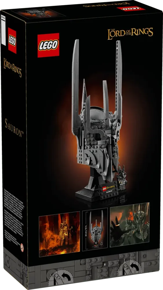 LEGO Sauron's Helmet box back.
