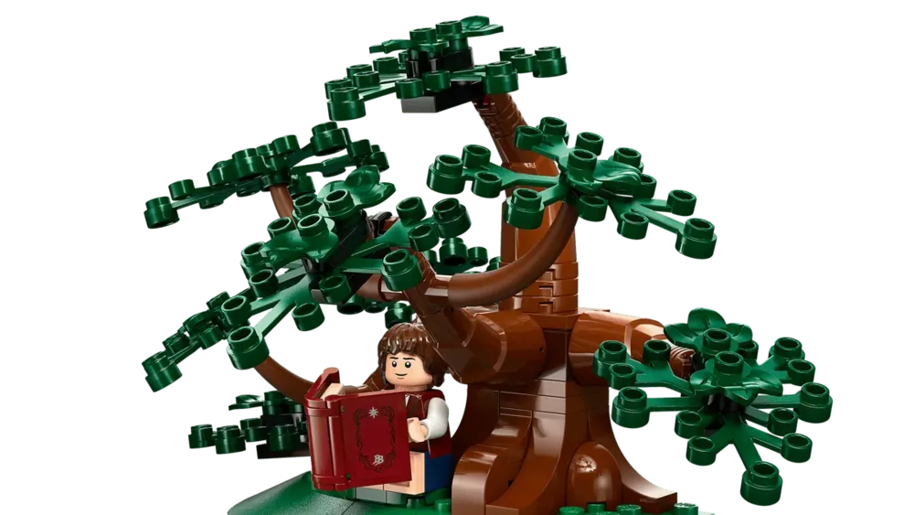 Samwise under the tree.