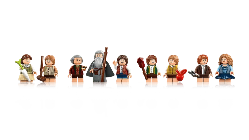 The Shire minifigure lineup.