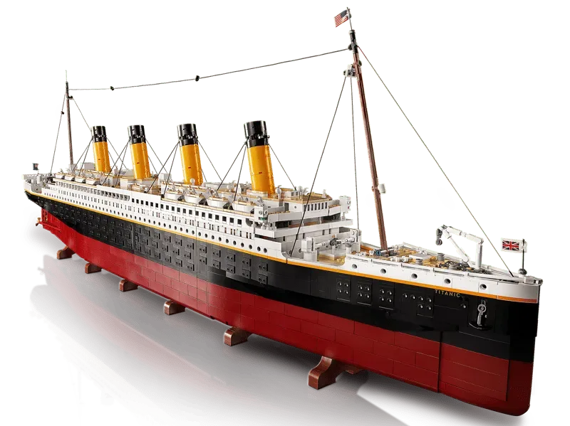 LEGO Titanic model front angle.