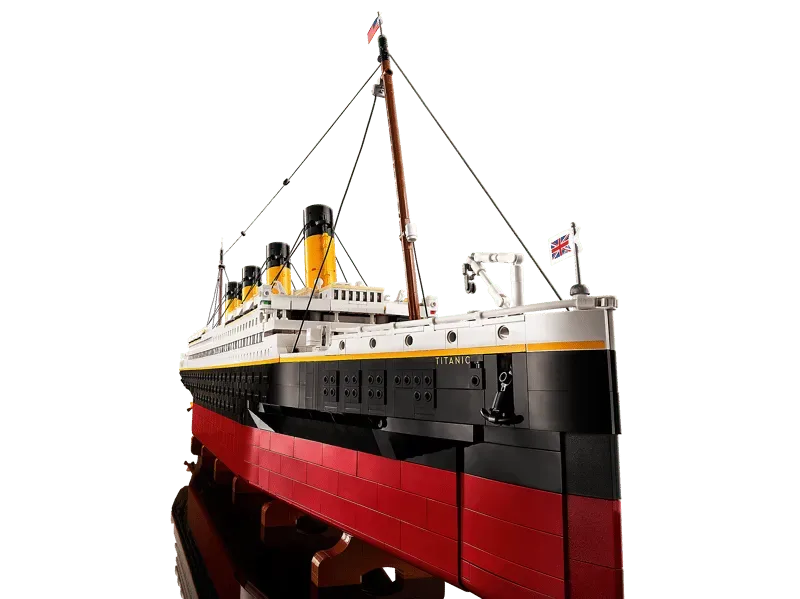 LEGO Titanic bow close-up.