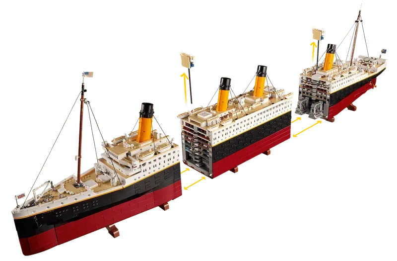 LEGO Titanic modular sections.