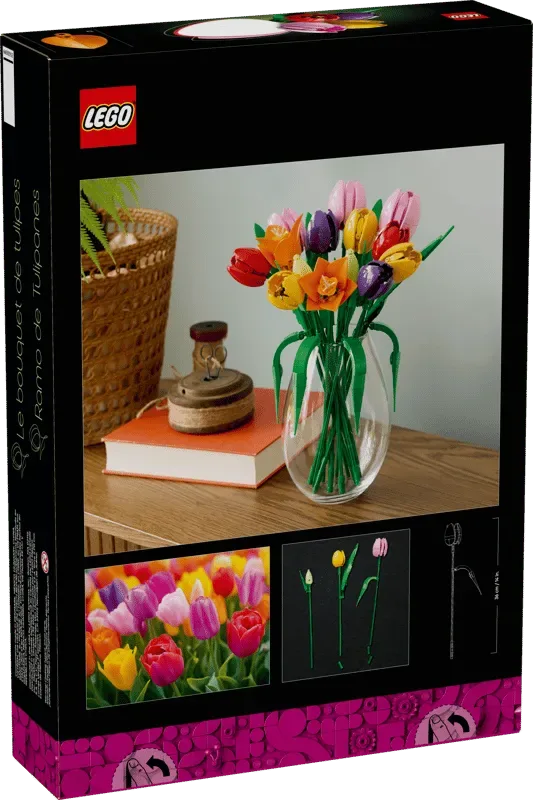 LEGO Tulip Bouquet 11501 box back.