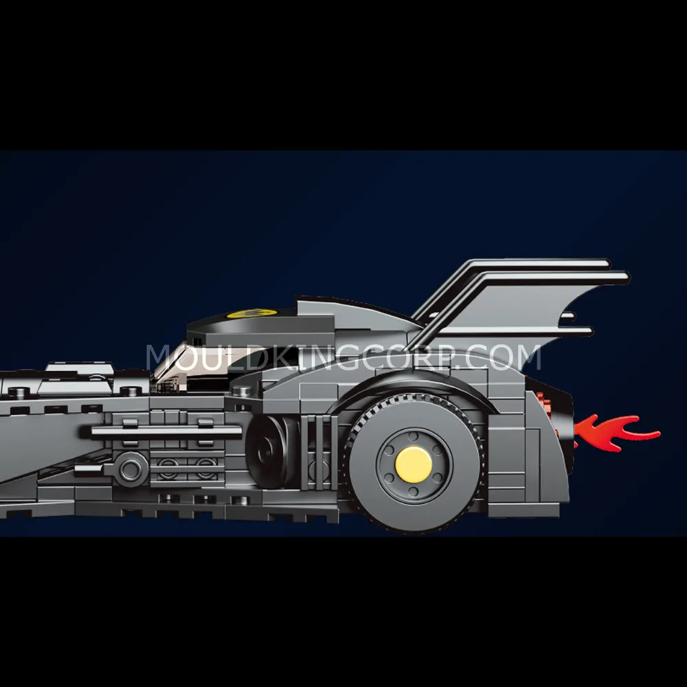 Batmobile side view with exhaust