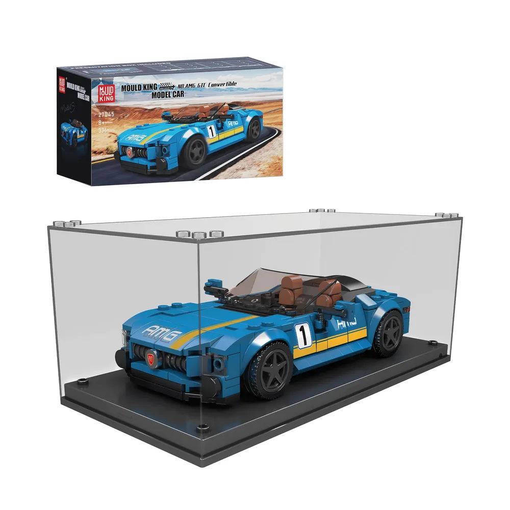 Mould King AMG GTC Convertible Car Model 27045 with packaging and display case