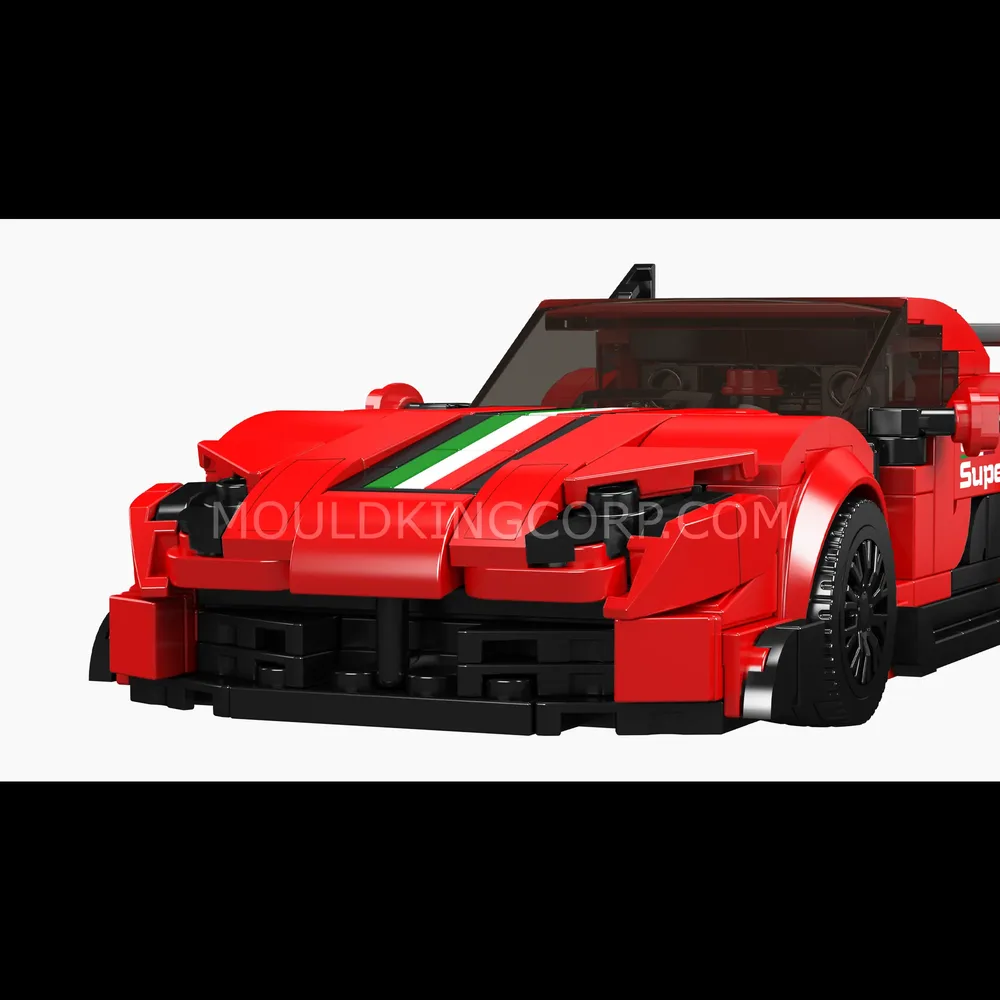 Front view of supercar model