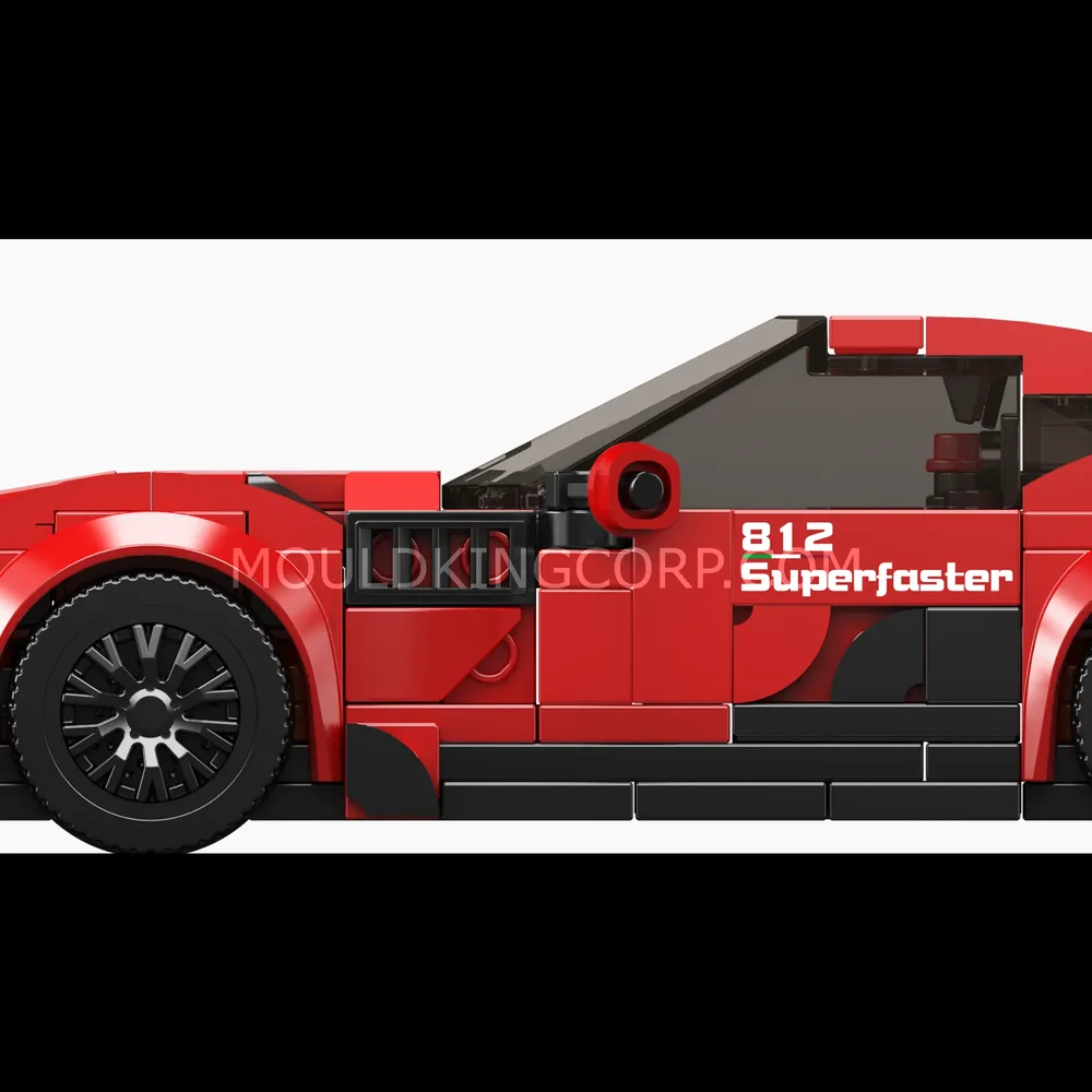 Side profile of supercar model