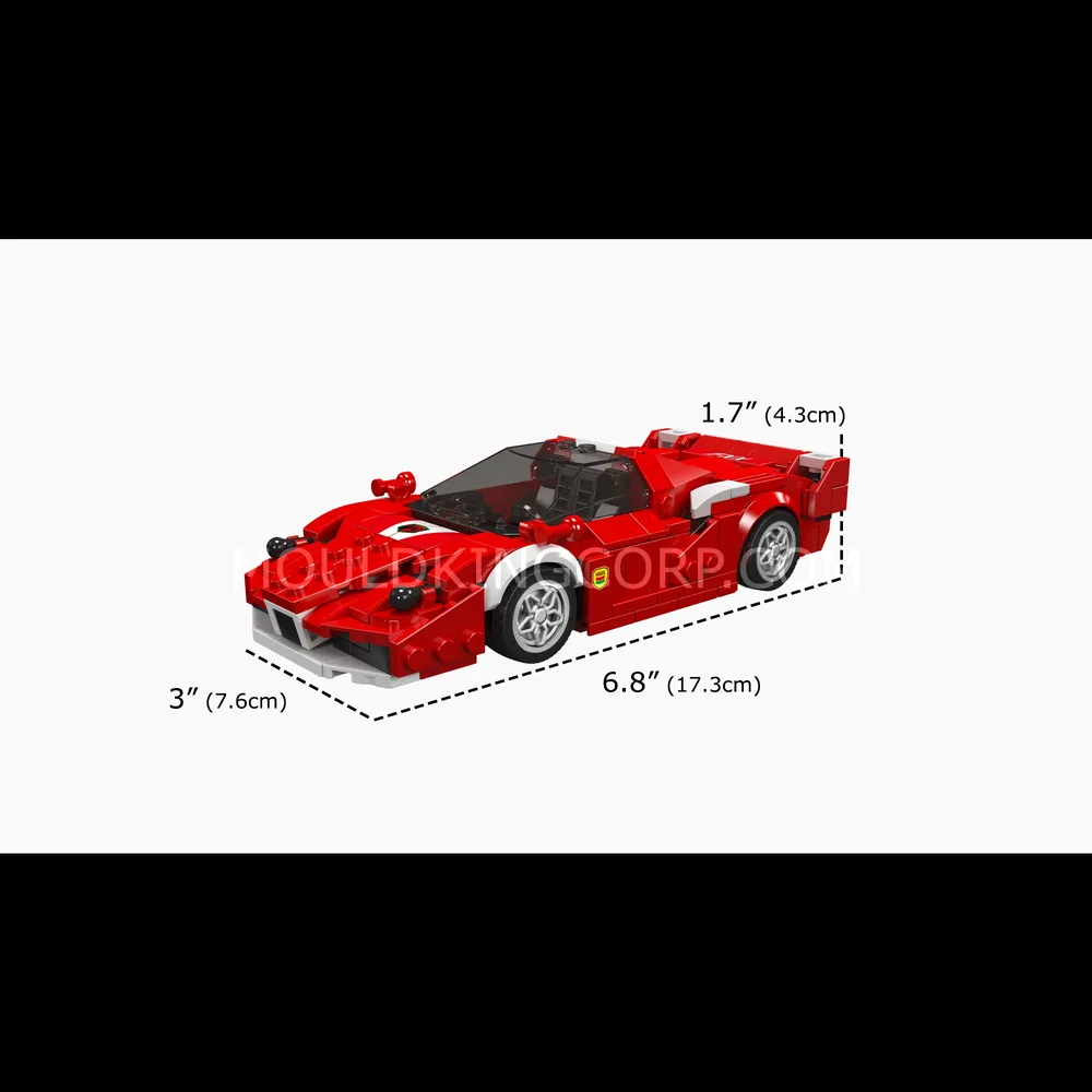 Mould King FXX model with dimensions.