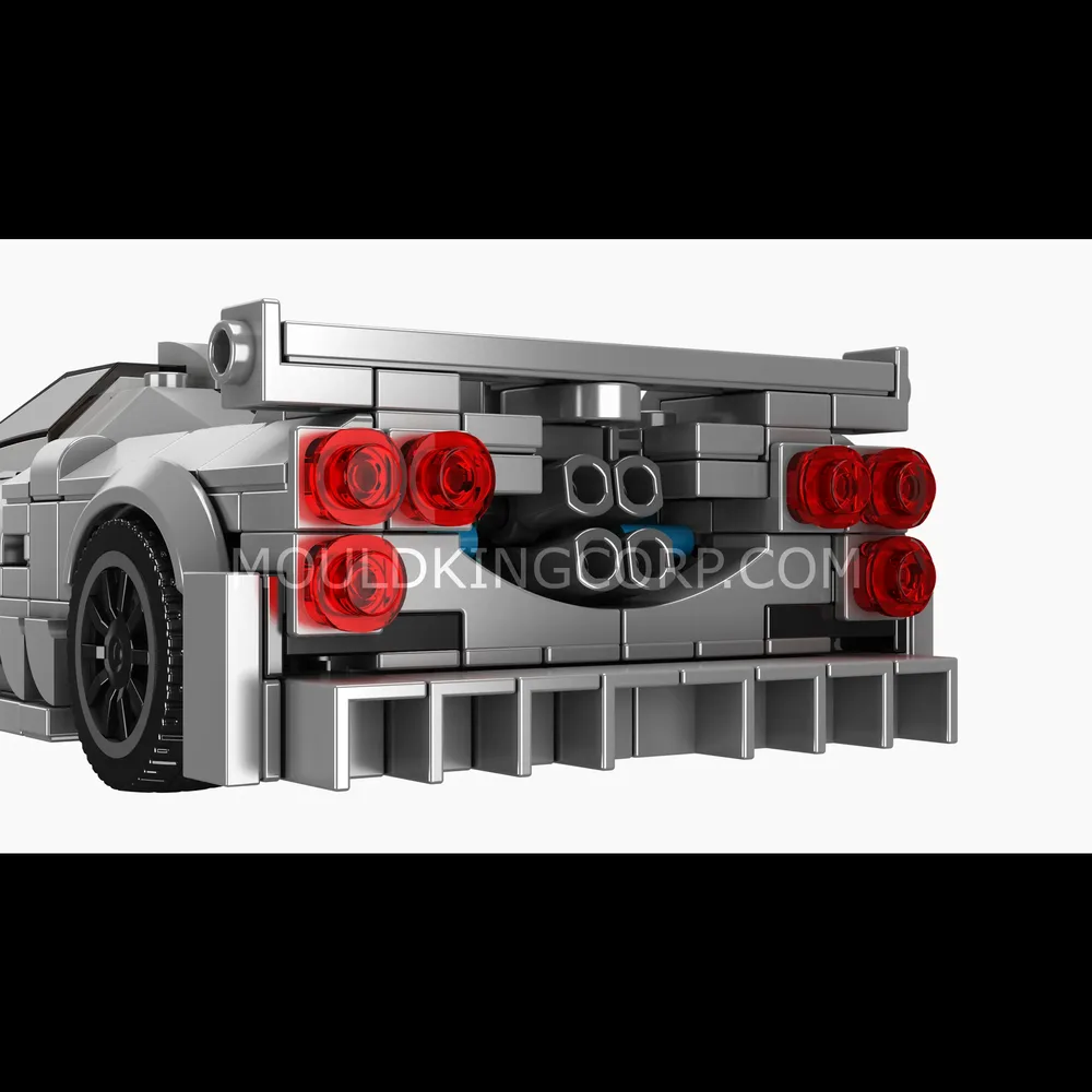Rear view of the supercar.