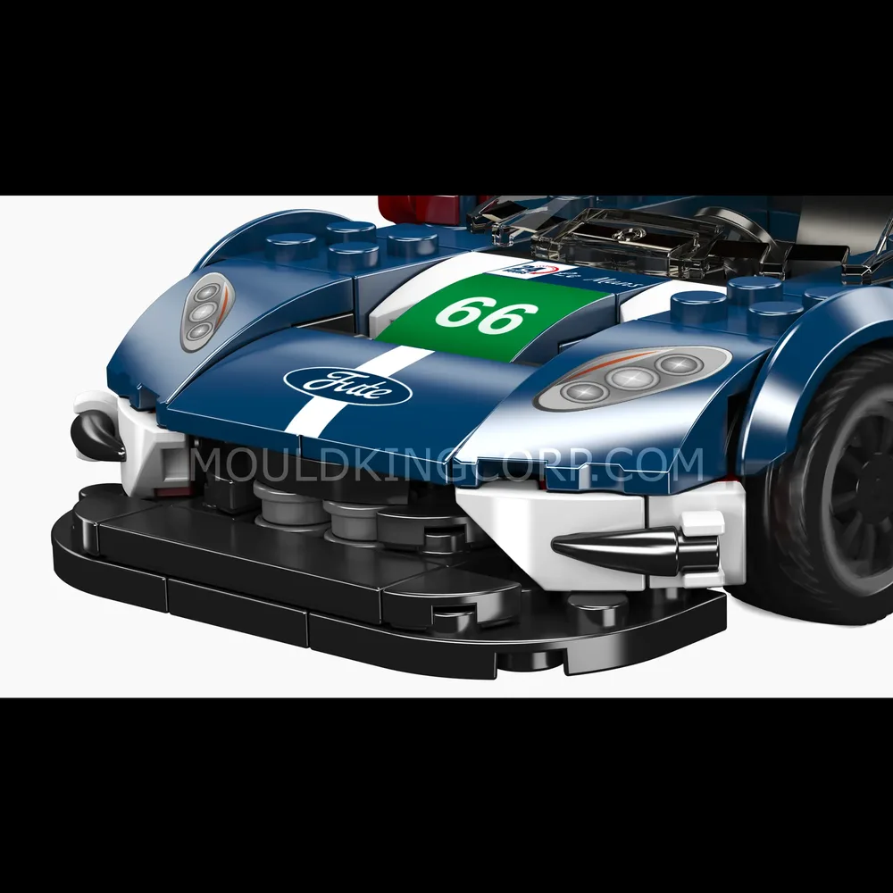 Front view of racing car