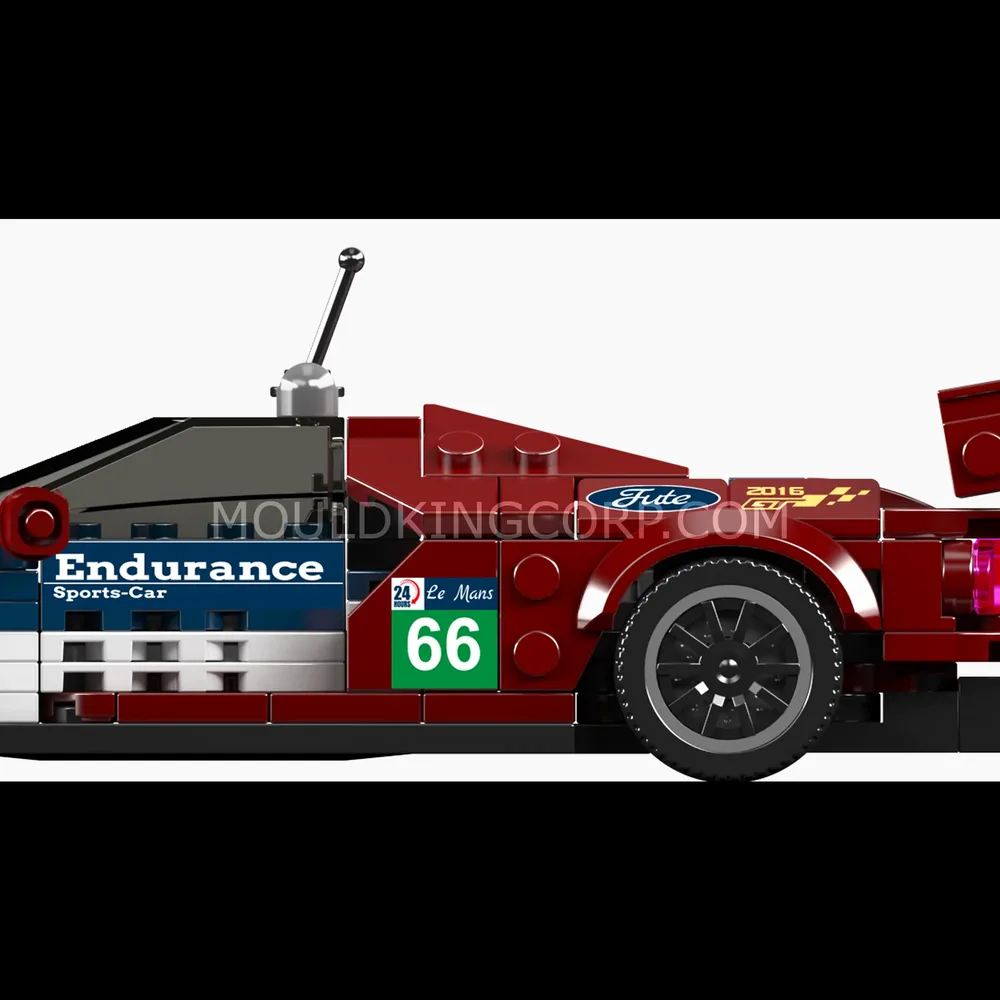 Side profile of racing car