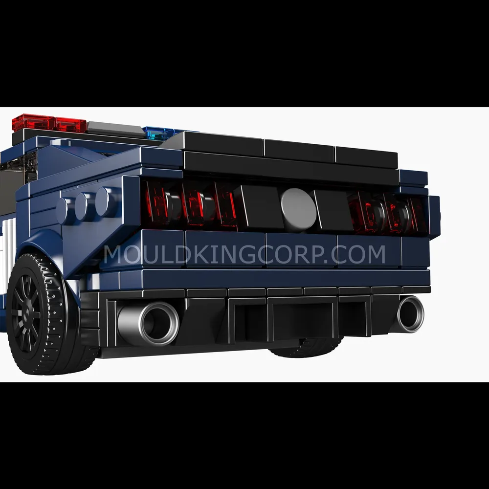 Dimensions of the police car model.