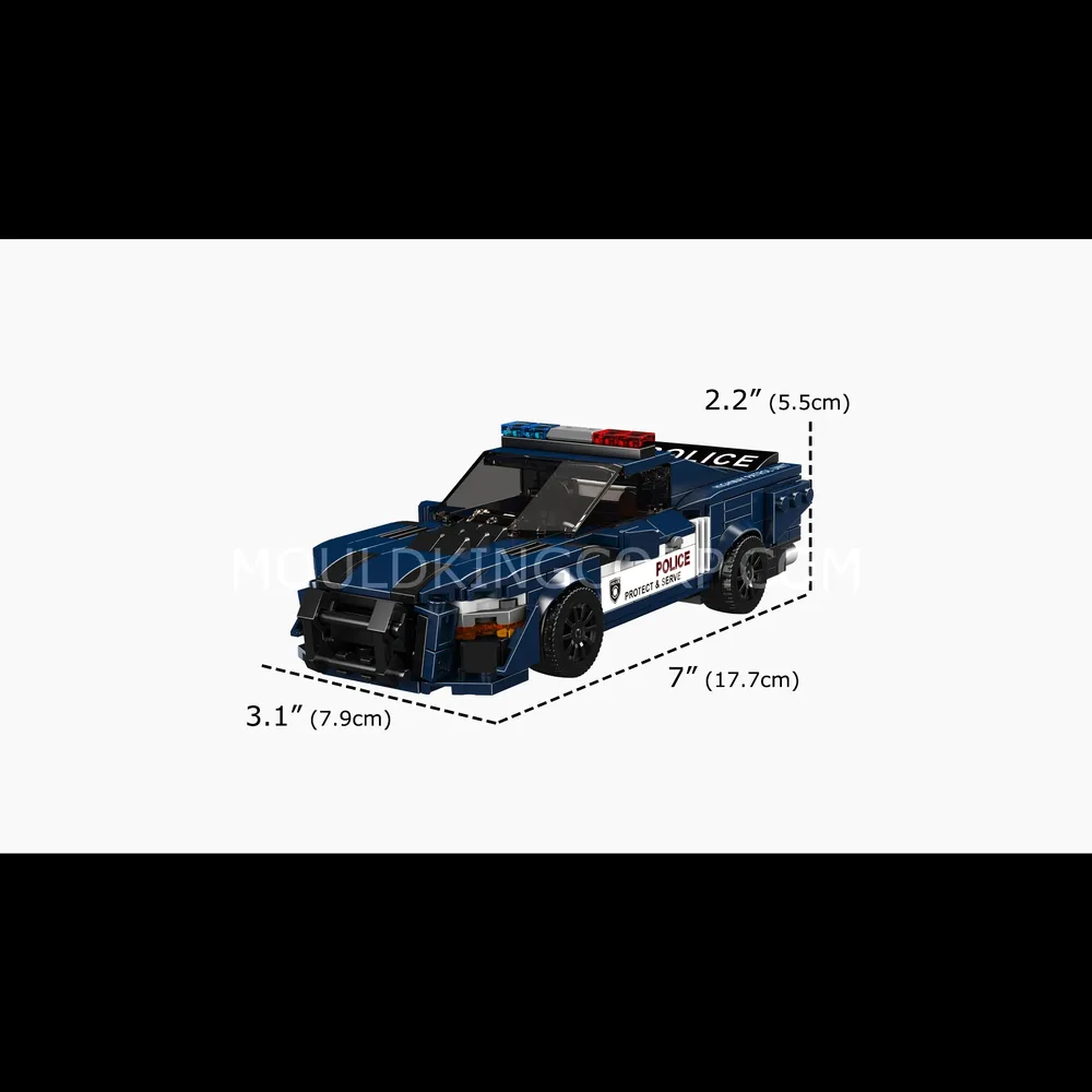 White sports car model by Mould King.