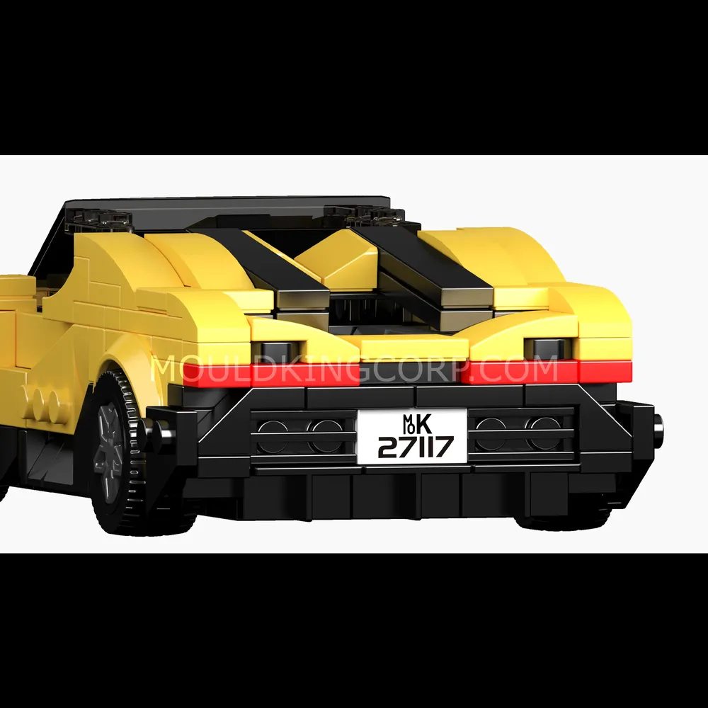 Supercar rear view.
