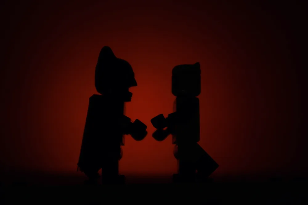 Batman and Catwoman: LEGO photography by Lewis Pritchard