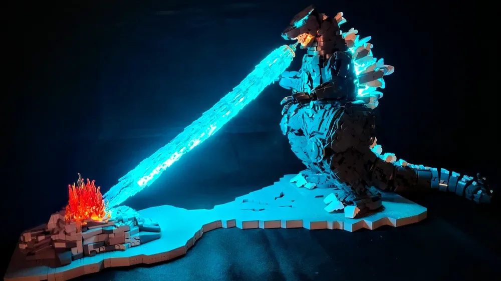 Godzilla vs Mothra: MOC Art by Thorben Baumheuer