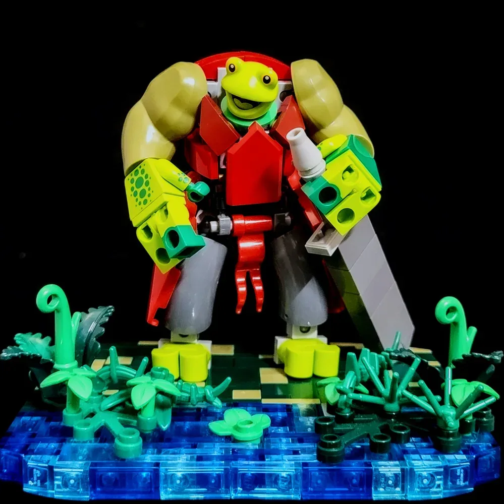 Turning a CMF frog costume into a hulking, armored frog-knight