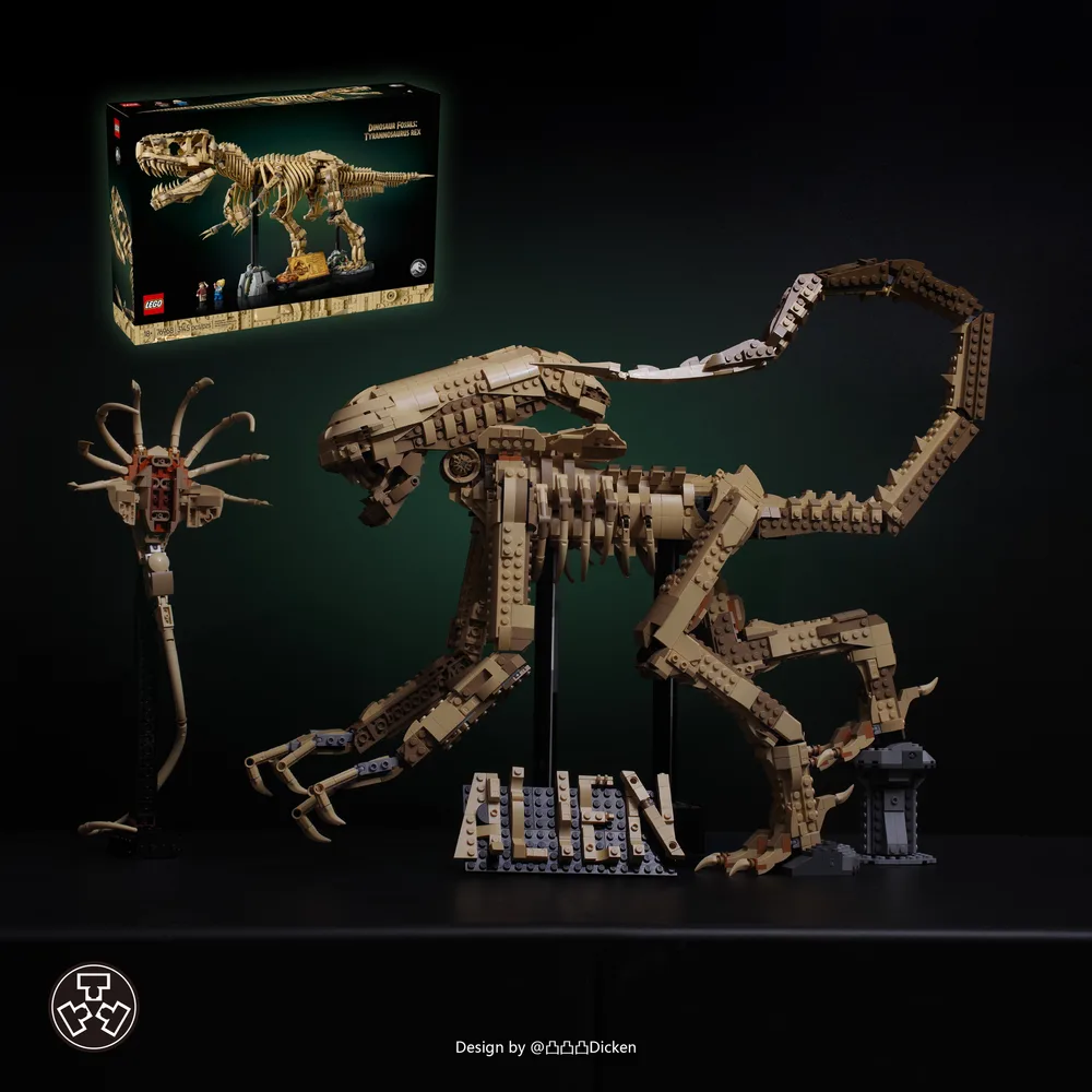 Alien and Facehugger - LEGO ALT Build by Dicken Liu