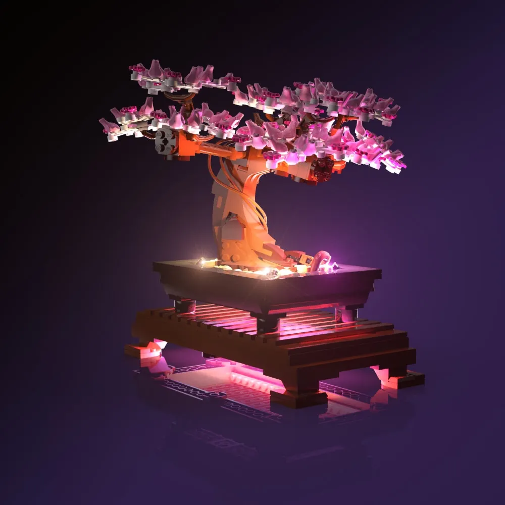 Light My Bricks kit on cherry blossom variant