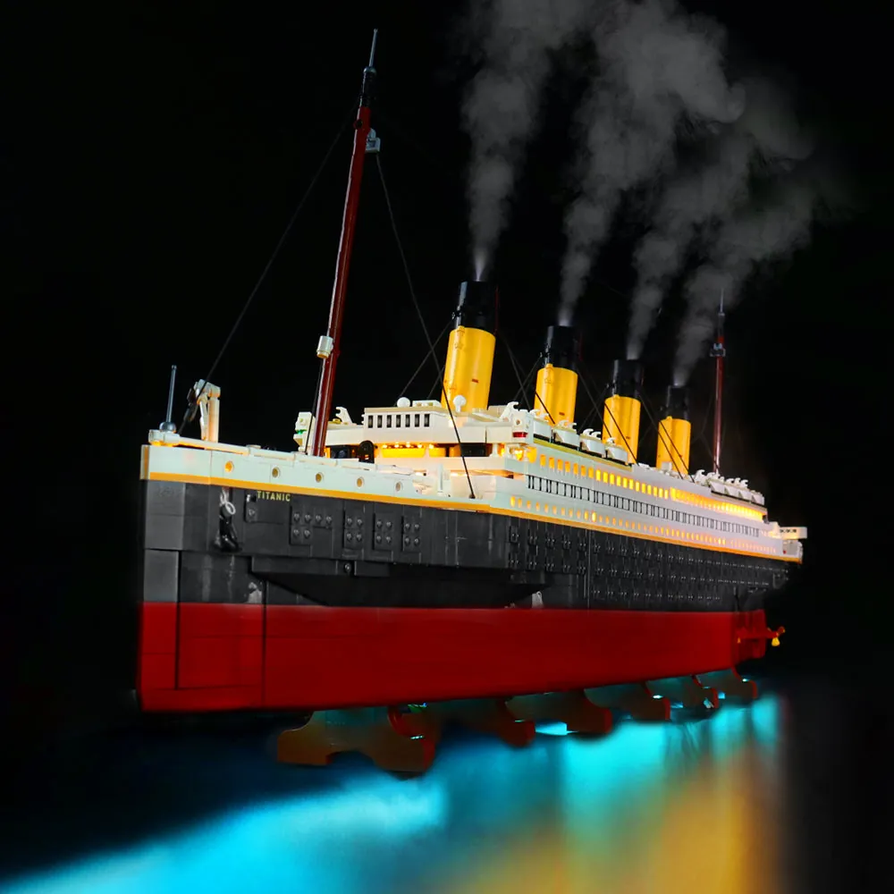 LEGO Titanic 10294 with BrickBling remote LED kit