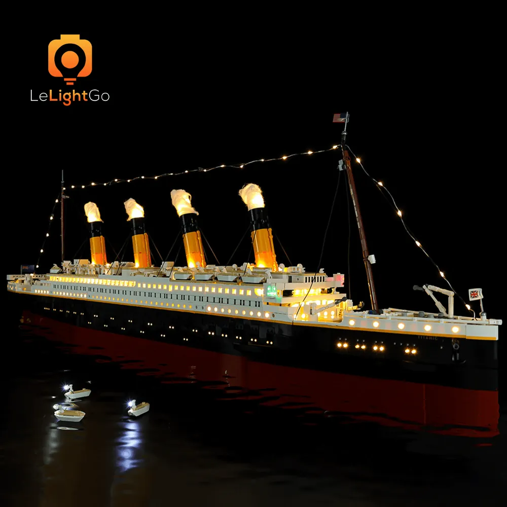 LEGO Titanic 10294 with LeLightGo budget LED lighting